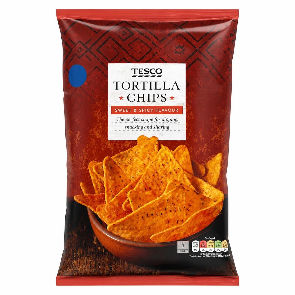 Tesco Sweet & Spicy Tortilla Chips 200g