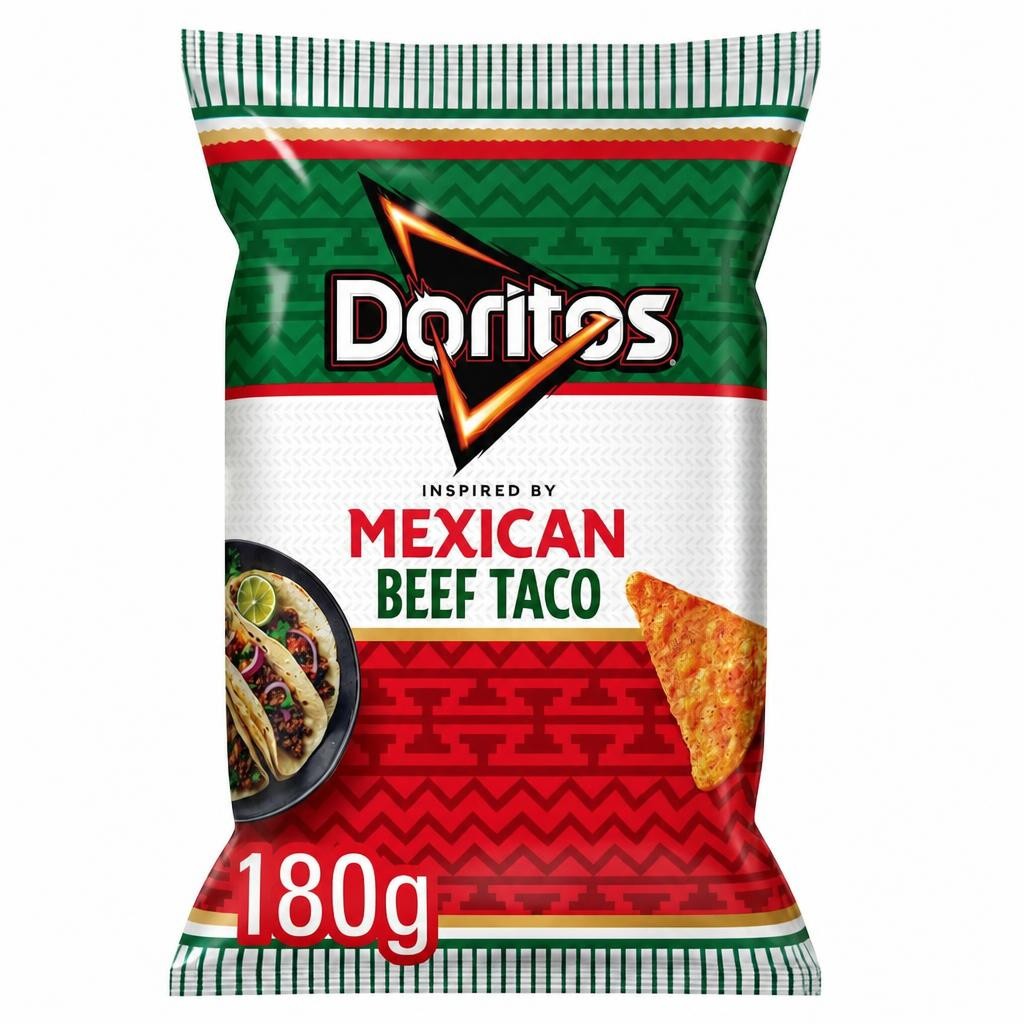 Doritos Mexican Beef Taco Flavour Corn Chips 180g