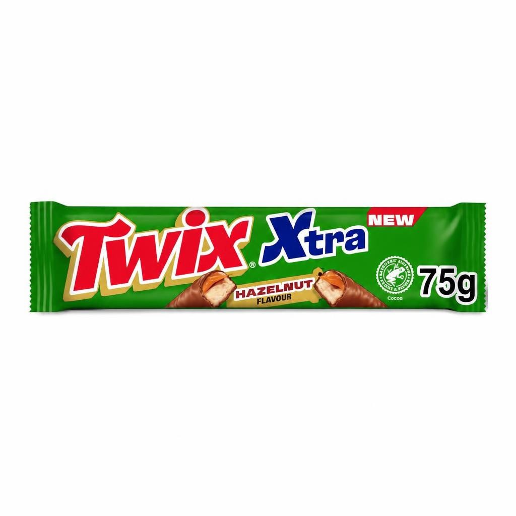 Twix Xtra Hazelnut Milk Chocolate Biscuit Bar 75g