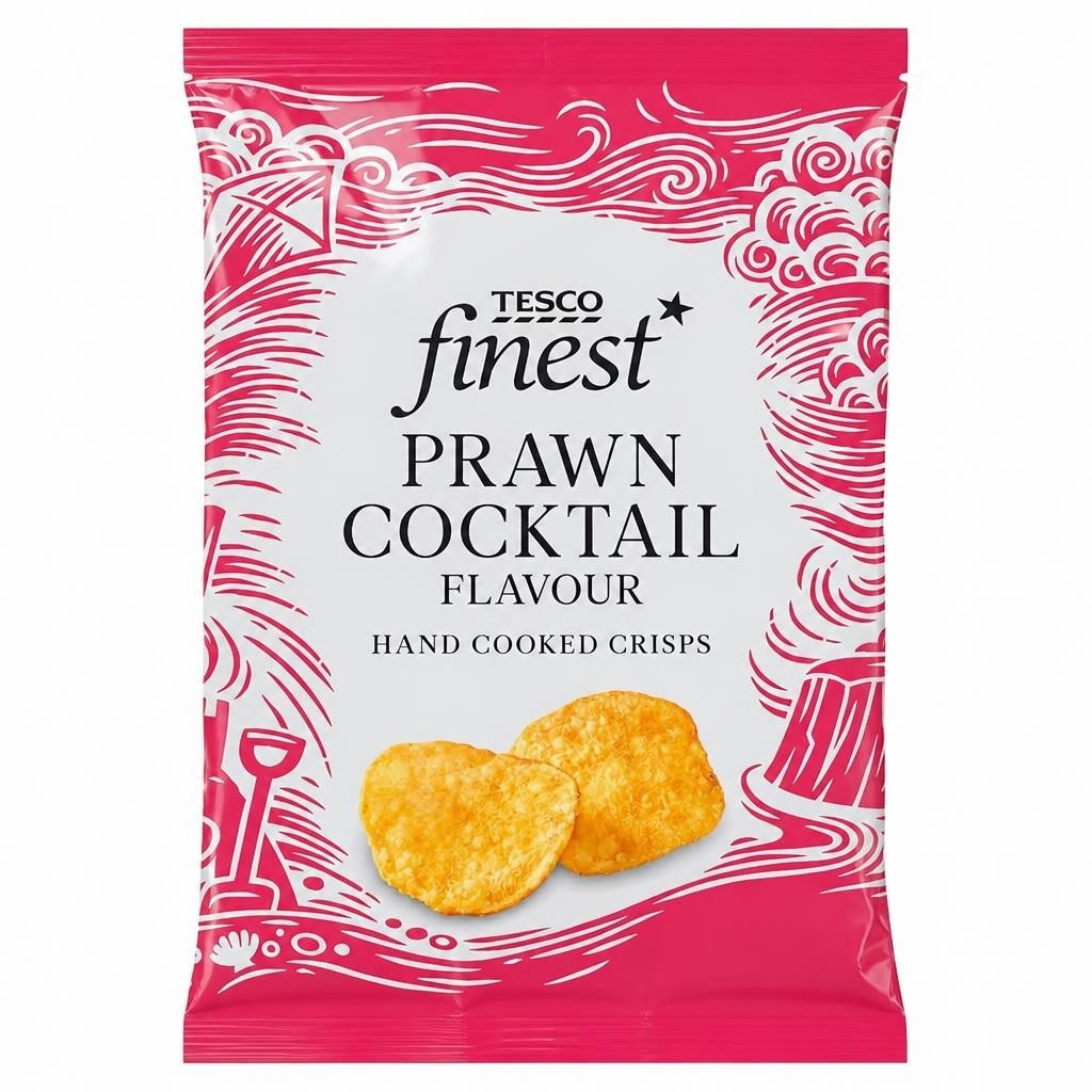Tesco Finest Prawn Cocktail Handcooked Crisps 150g