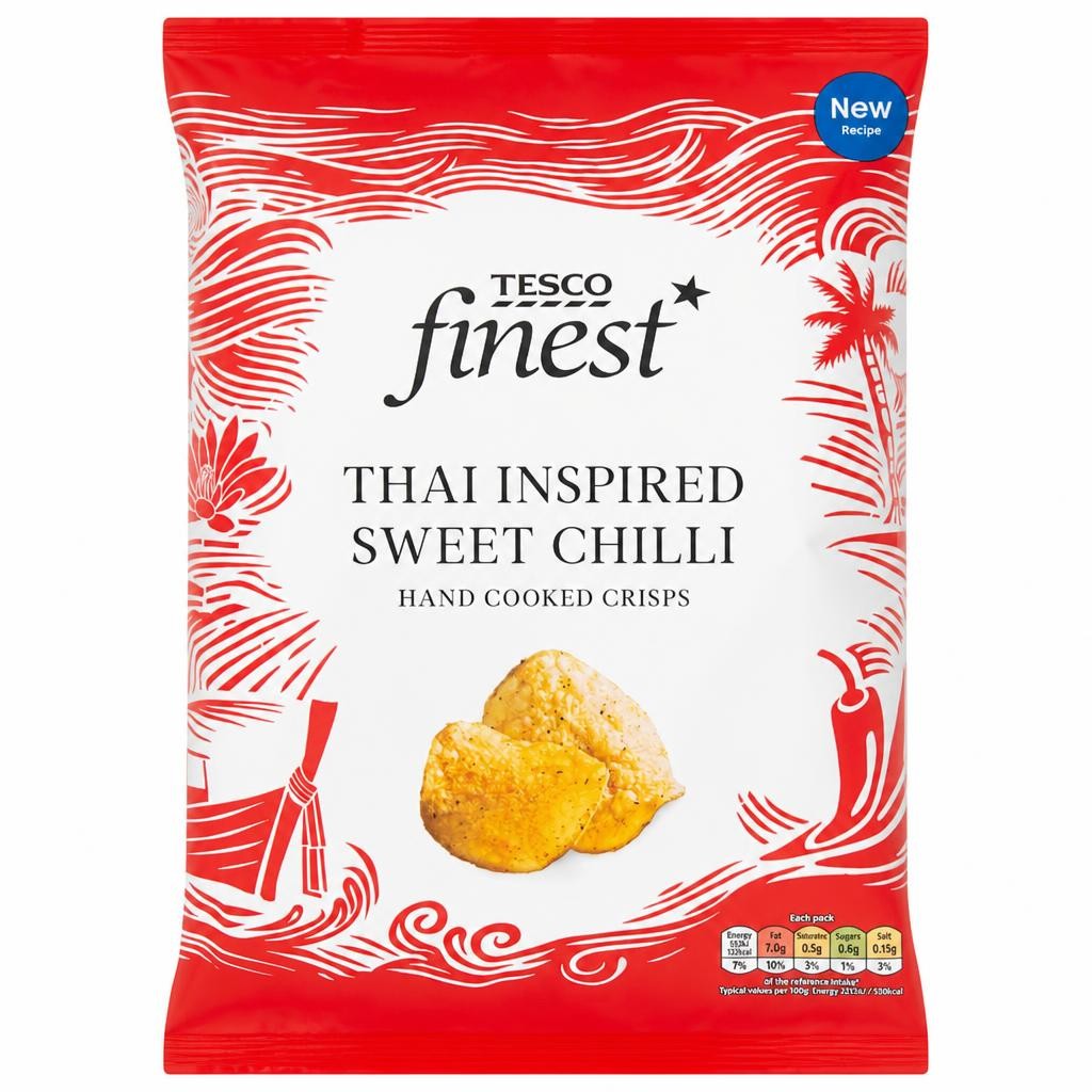Tesco Finest Thai Inspired Sweet Chilli Handcooked Crisps 150g