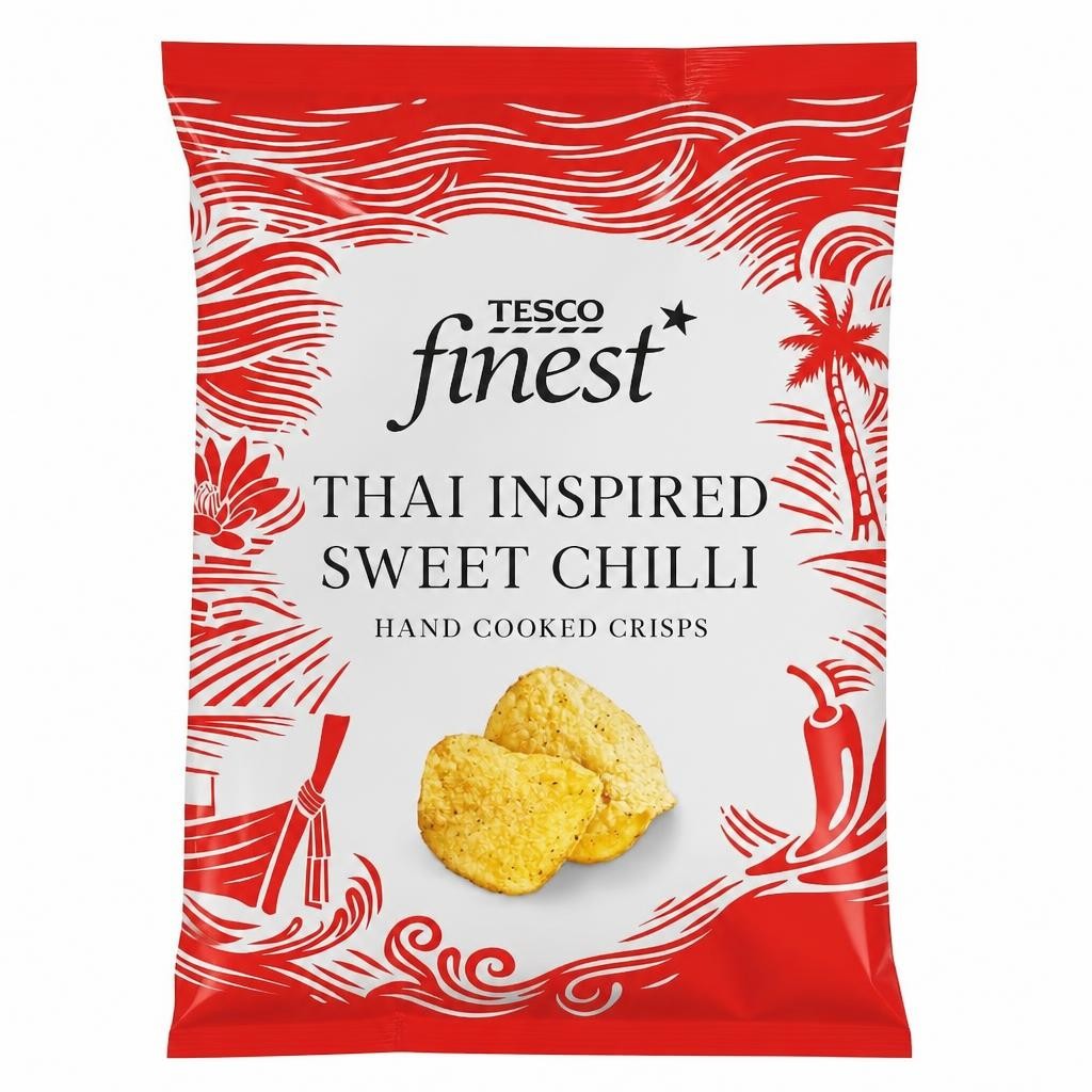 Tesco Finest Thai Inspired Sweet Chilli Handcooked Crisps 150g