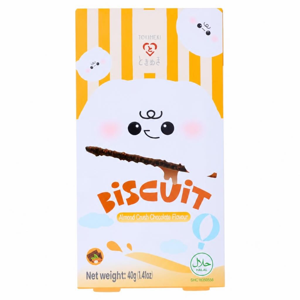 Tokimeki Biscuit Stick Almond Crush Chocolate Flavour 40g