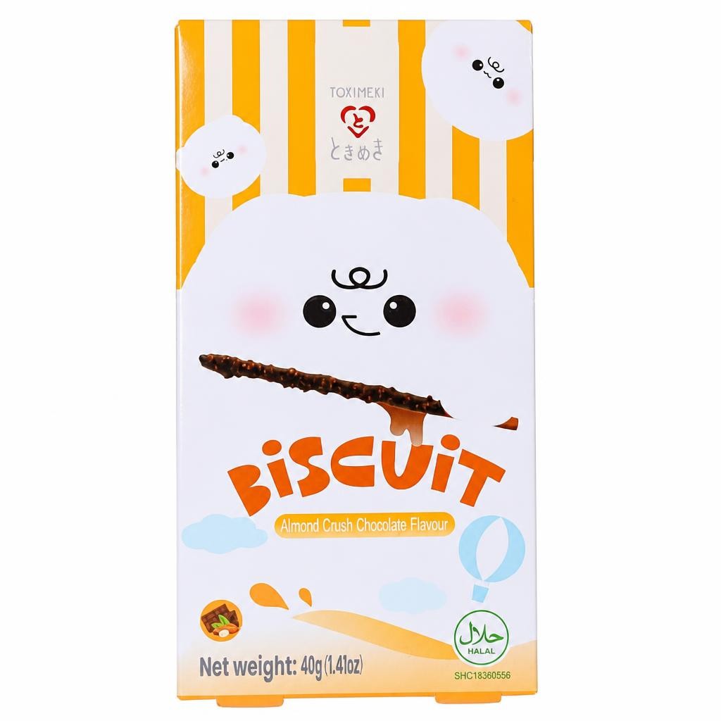 Tokimeki Biscuit Stick Almond Crush Chocolate Flavour 40g