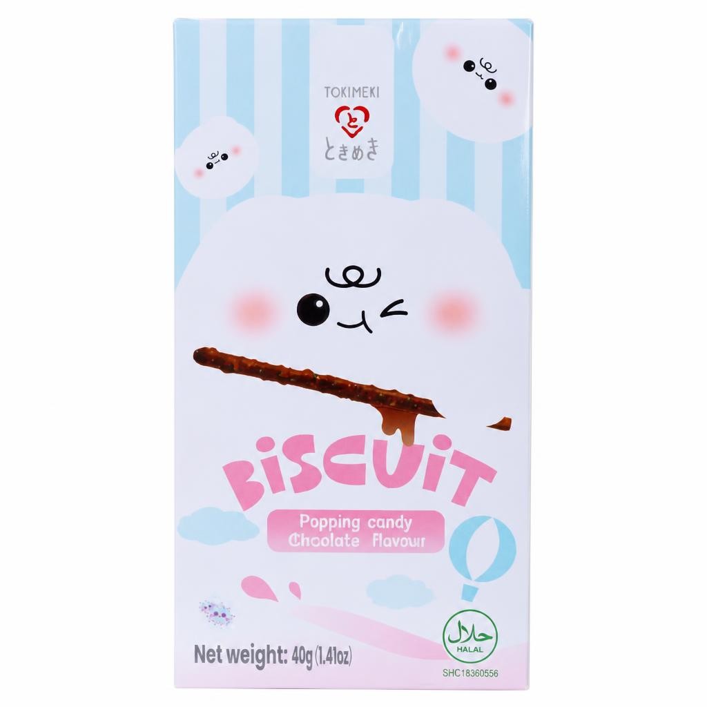 Tokimeki Biscuit Stick Popping Candy Chocolate Flavour 40g