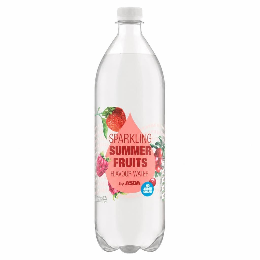 ASDA Sparkling Summer Fruits Flavour Water 1Litre