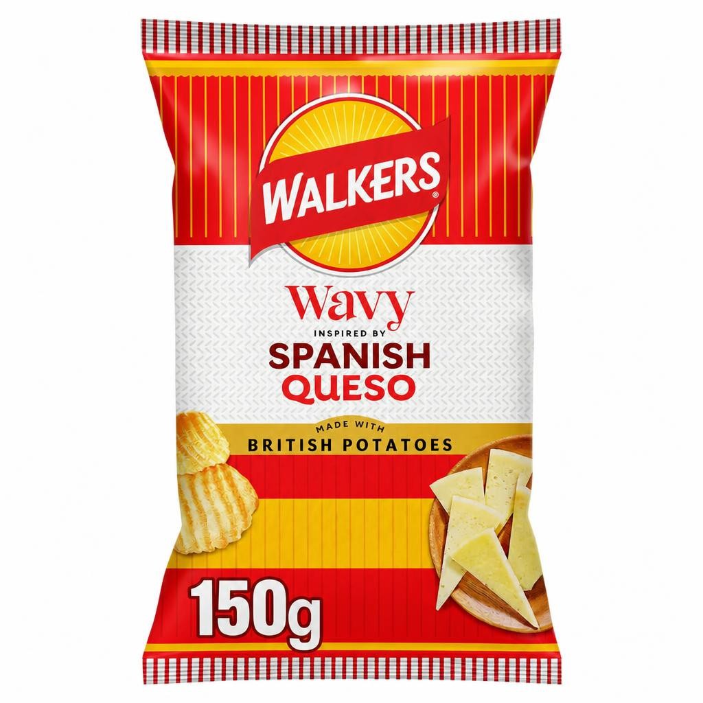 Walkers Wavy Spanish Queso Crisps 150g