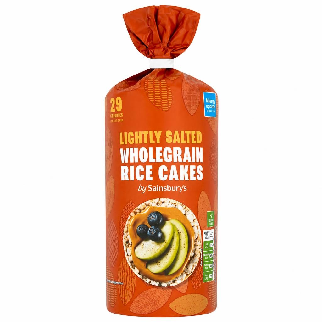 Sainsbury's 135g Lightly Salted Wholegrain Rice Cakes