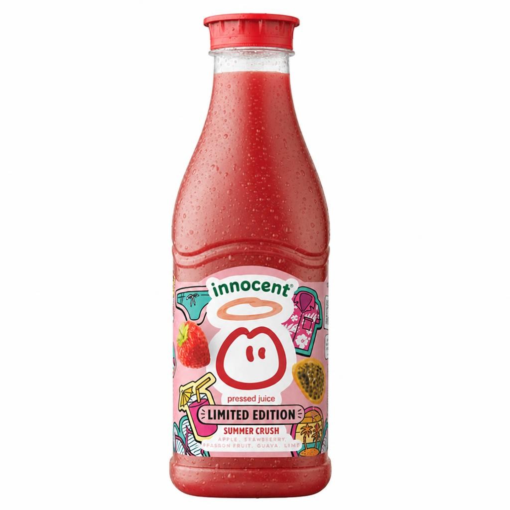 Innocent 900ml Summer Crush Strawberry, Lime & Guava Juice, Limited Edition