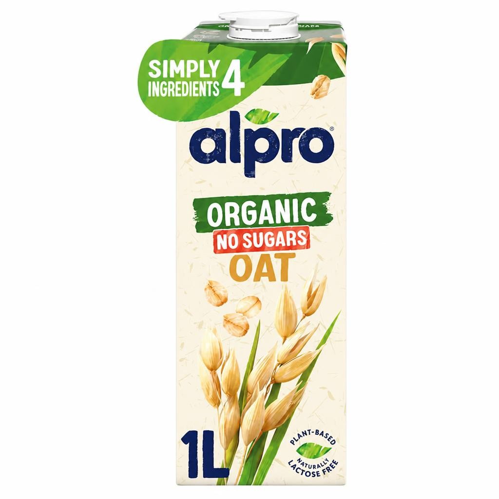 Alpro Organic No Sugars Oat Drink Plant Based 1L