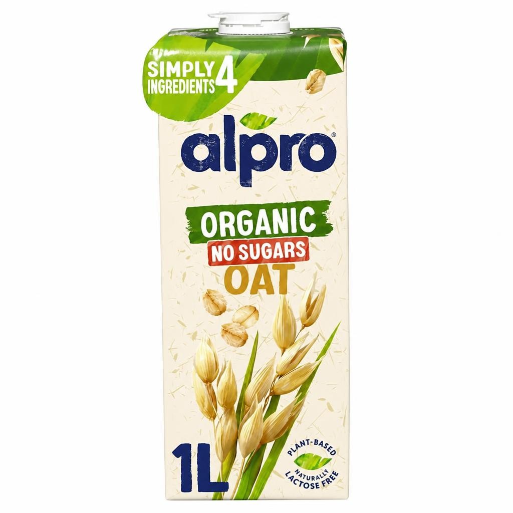 Alpro Organic No Sugars Oat Drink Plant Based 1L