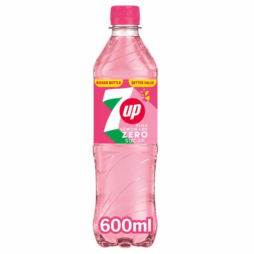 7UP PINK LEMONADE ZERO SUGAR 600ML