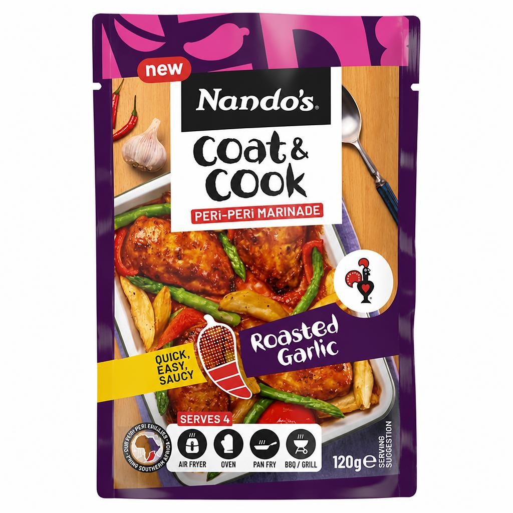 Nando's 120g Roasted Garlic Coat & Cook Peri Peri Marinade Sauce