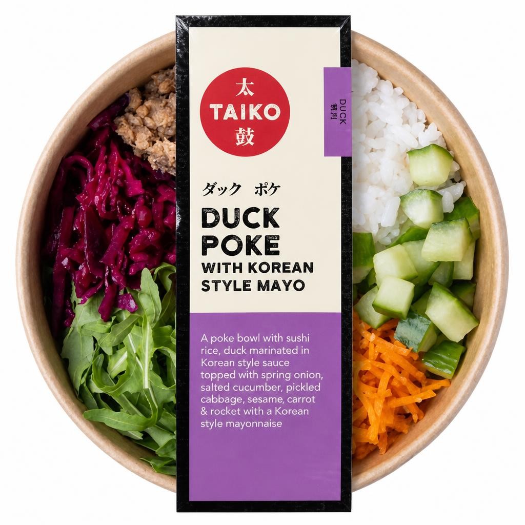 Taiko Duck Poke with Korean Style Mayo