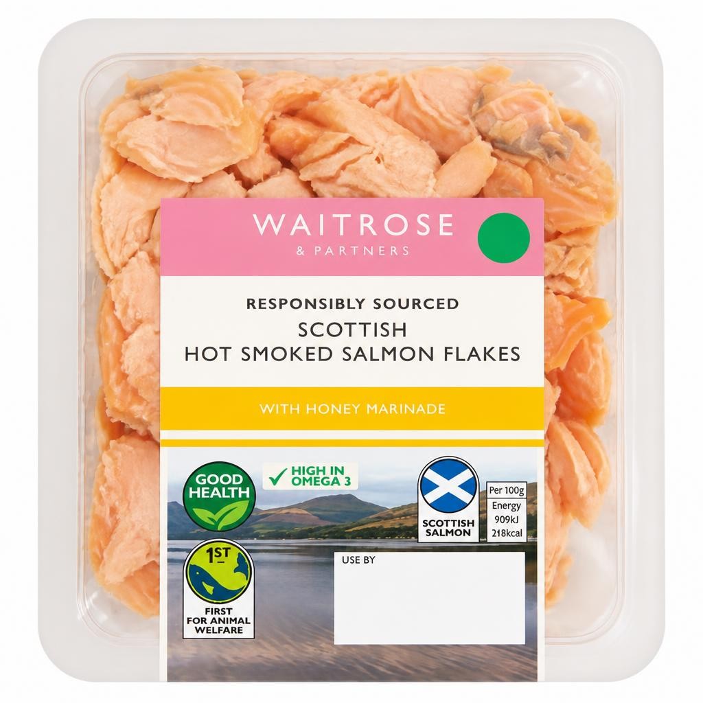 Waitrose Scottish Hot Smoked Salmon Flakes with Honey