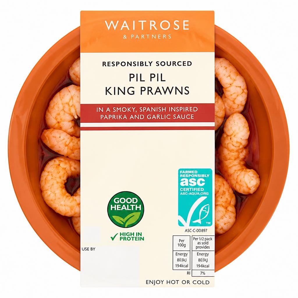Waitrose ASC Pil Pil King Prawns