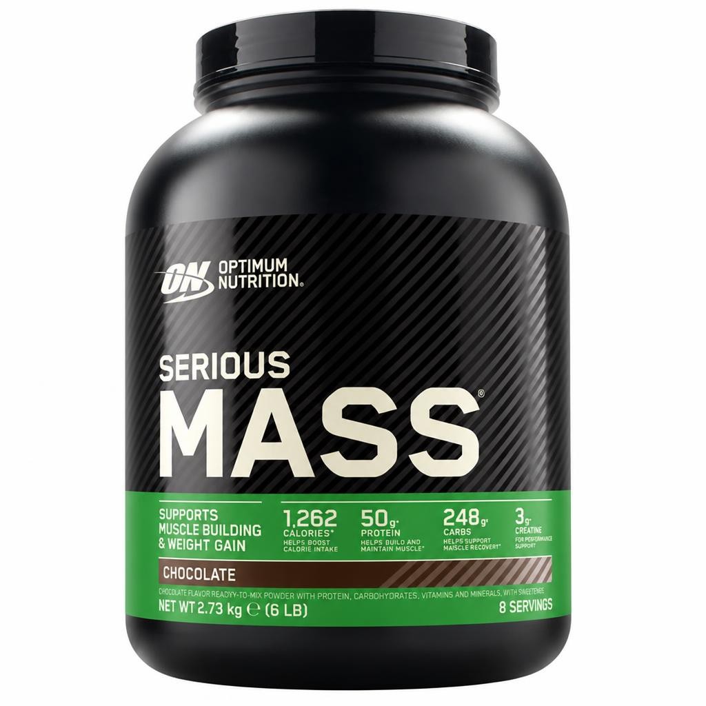 Optimum Nutrition Serious Mass Protein Powder Chocolate Flavour 8 Servings 2.73kg