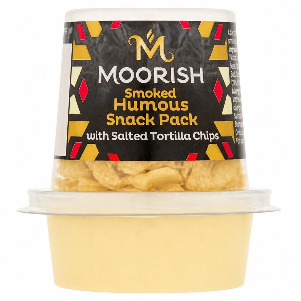 Moorish 77g Salted Tortilla Chips Smoked Humous Snack Pack