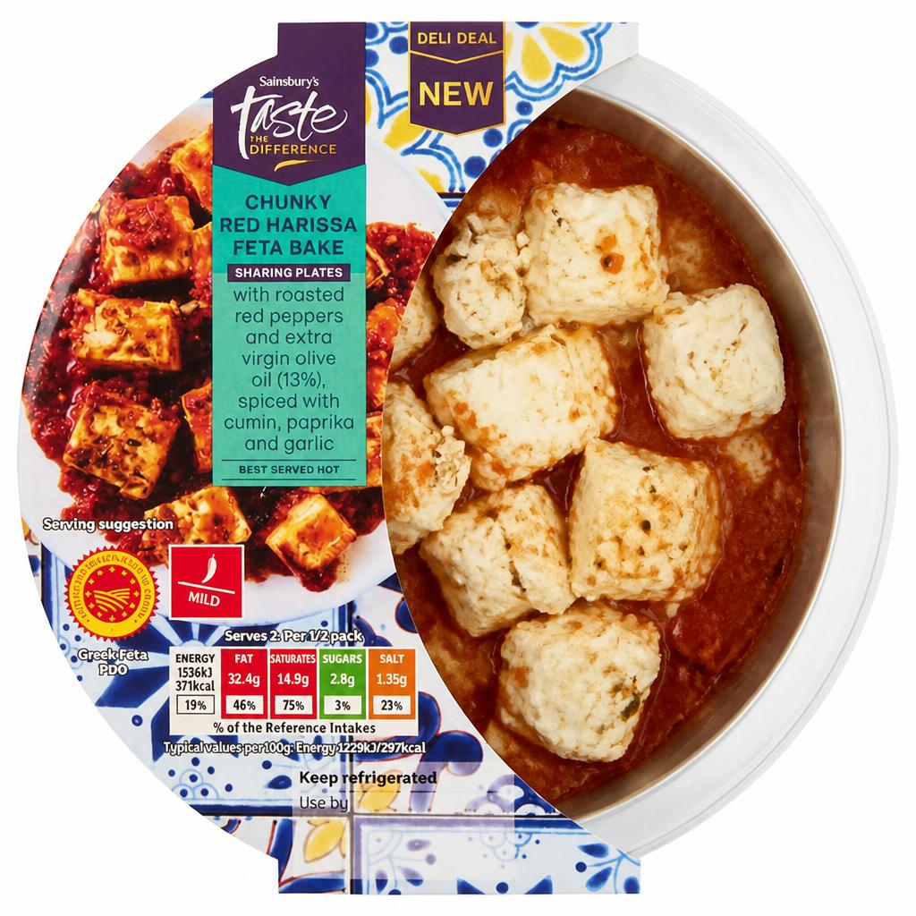 Sainsbury's 250g Feta Bake Chunky Red Harissa, Taste the Difference