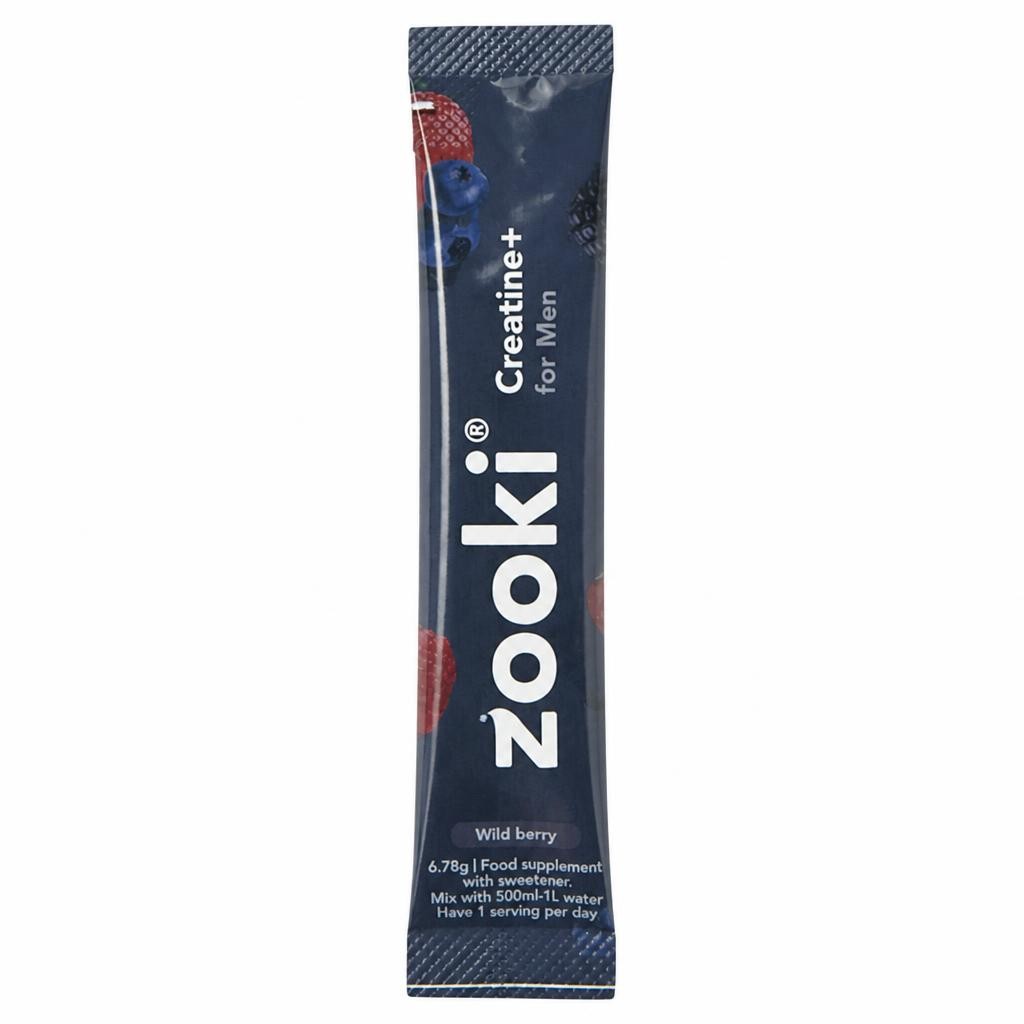 Zooki Creatine+ 6.78g for Men Wild Berry Powder Sachet