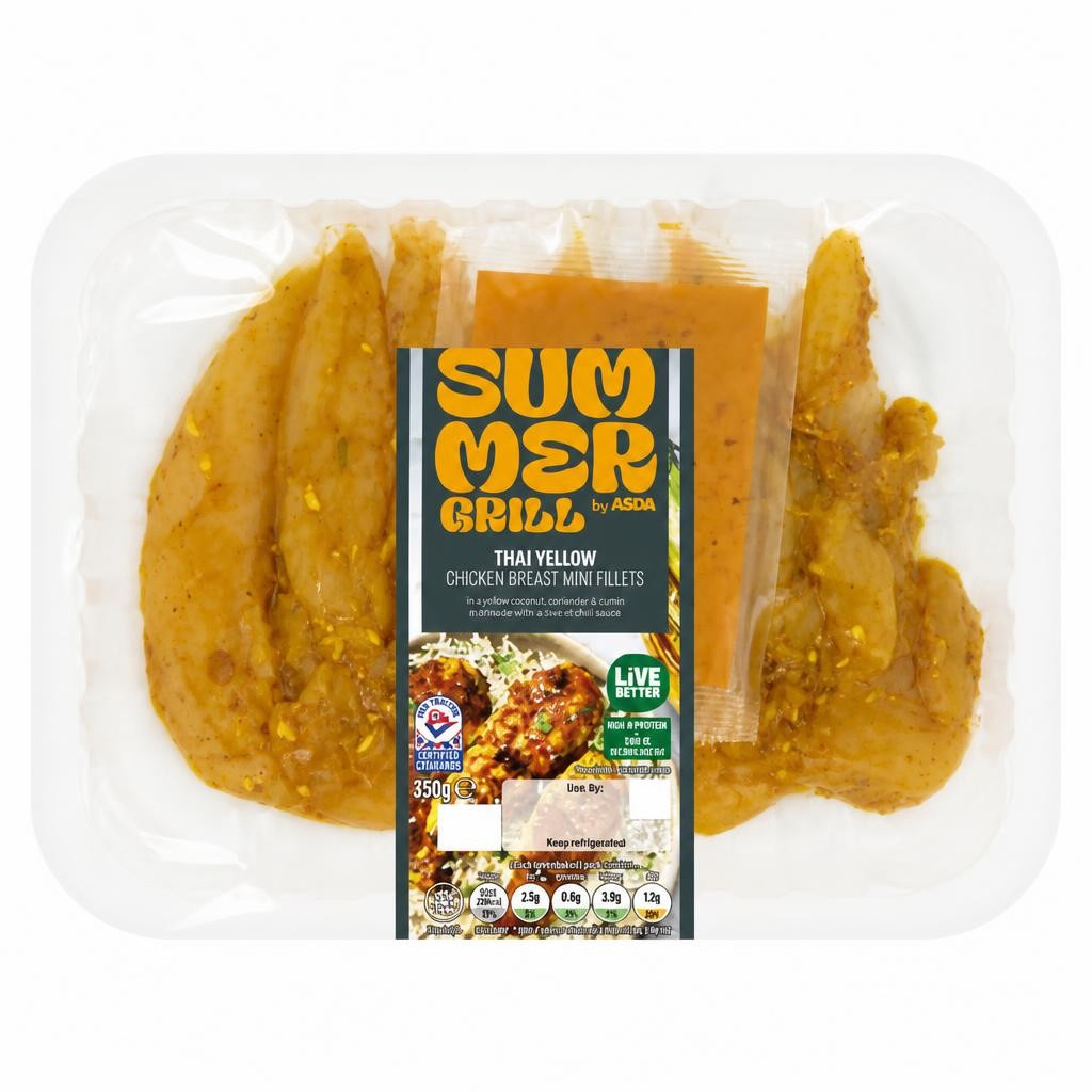 Summer Grill by ASDA Summer Grill by  Thai Yellow Chicken Breast Mini Fillets 330g