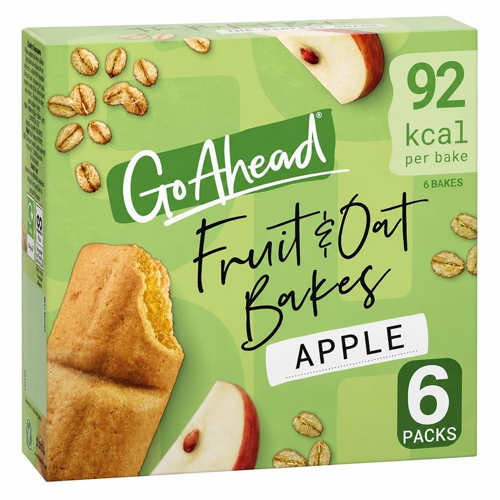 Go Ahead 6 x 25g Apple Fruit & Oat Bakes Multipack Snack Bars