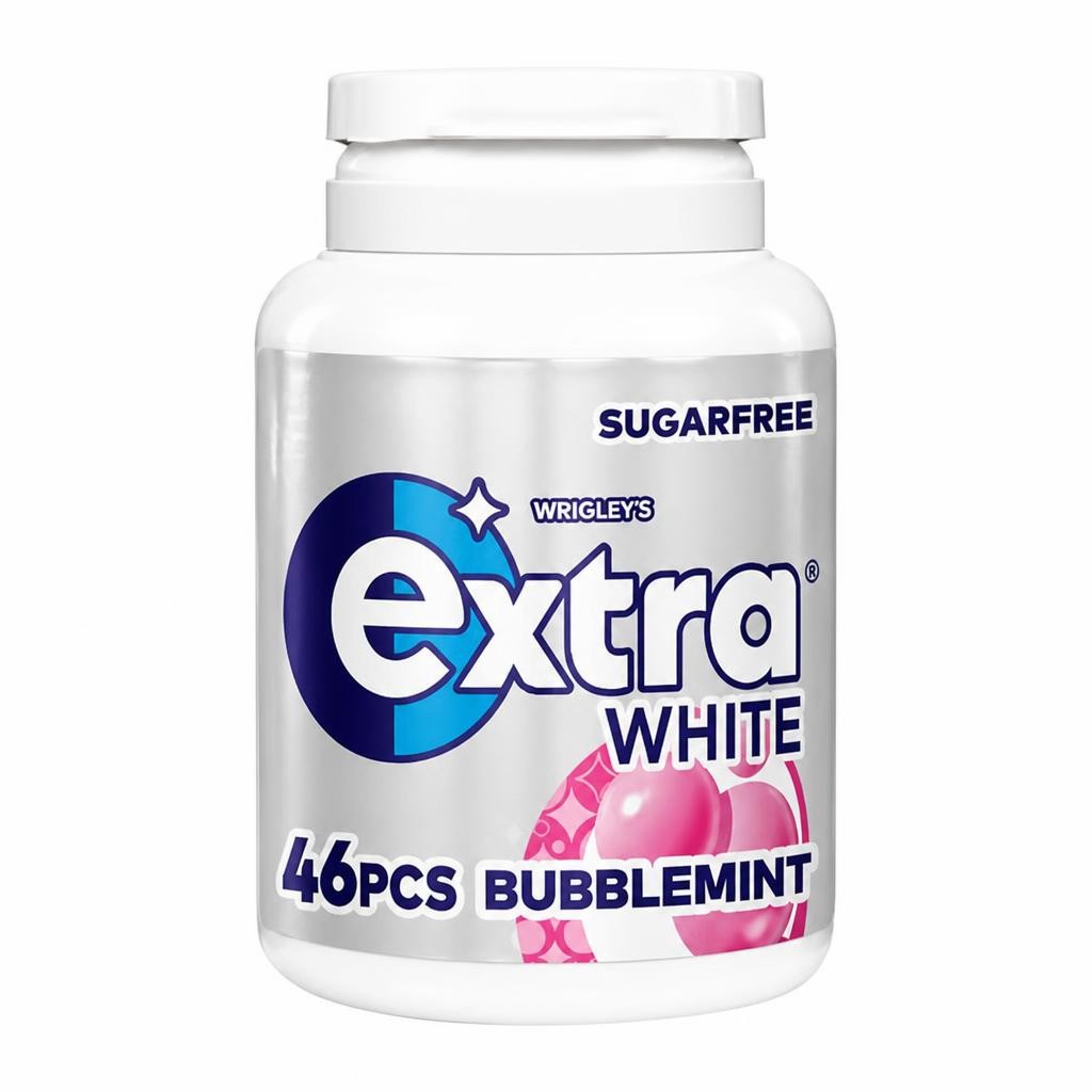 Extra Bubblemint Chewing Gum Sugar Free Bottle