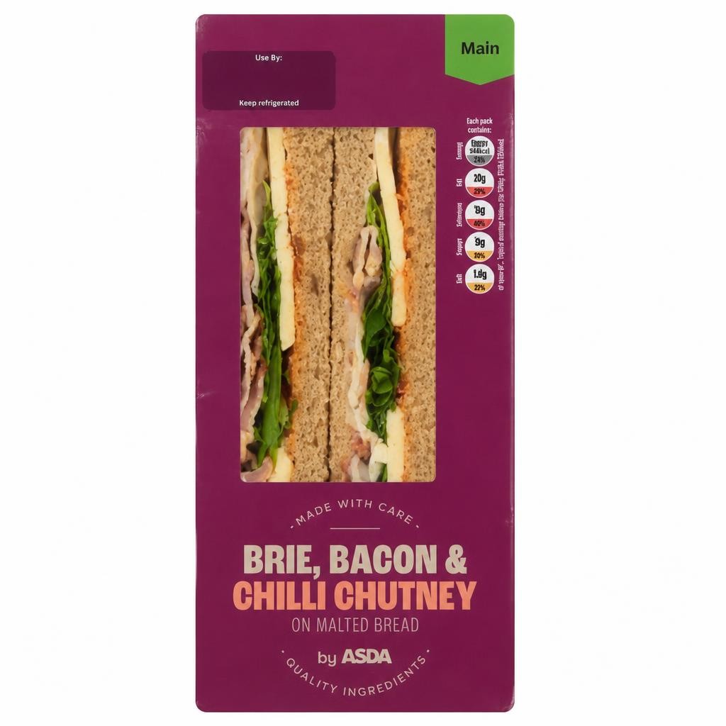ASDA Brie, Bacon & Chilli Chutney Sandwich