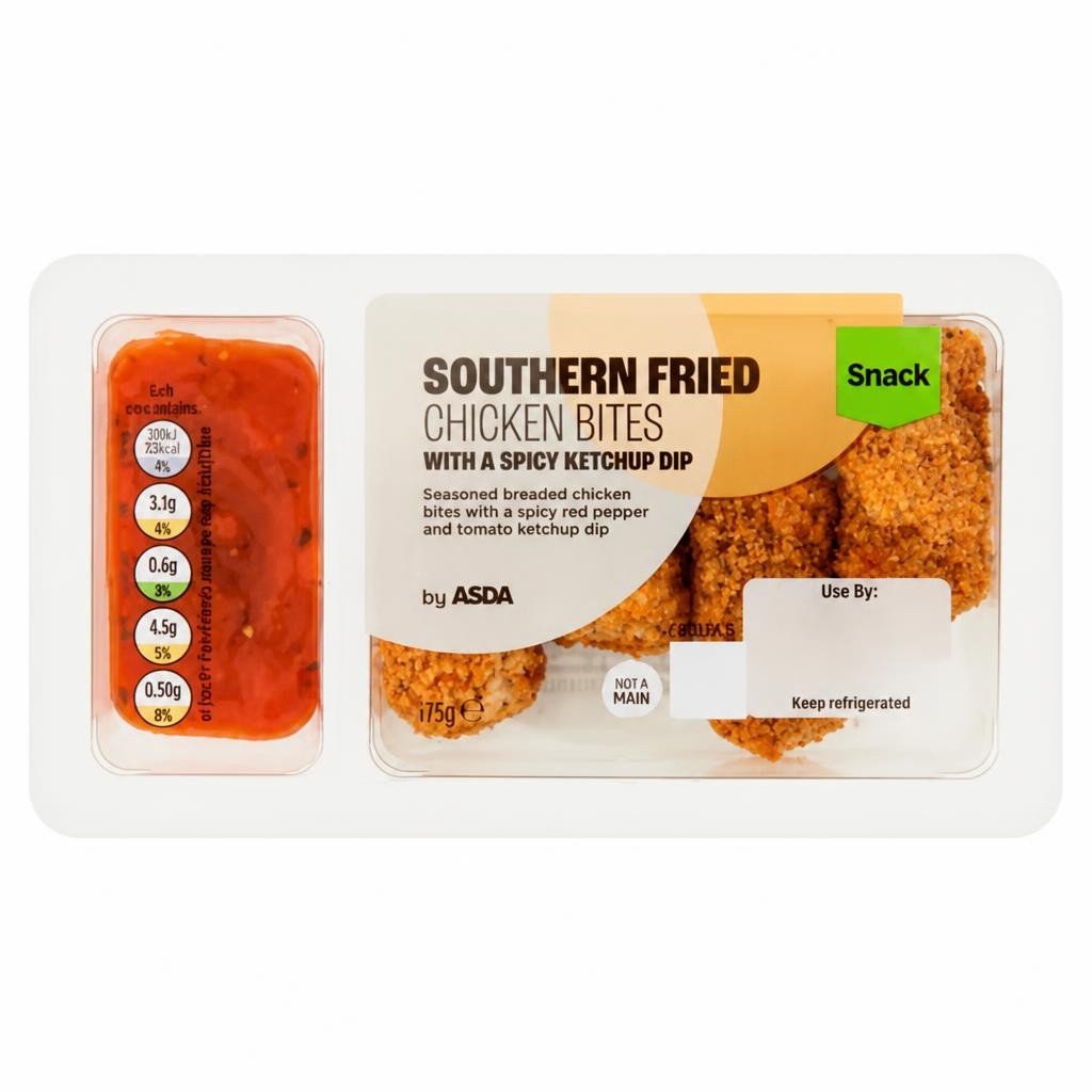 ASDA Southern Fried Chicken Bites with a Spicy Ketchup Dip 75g