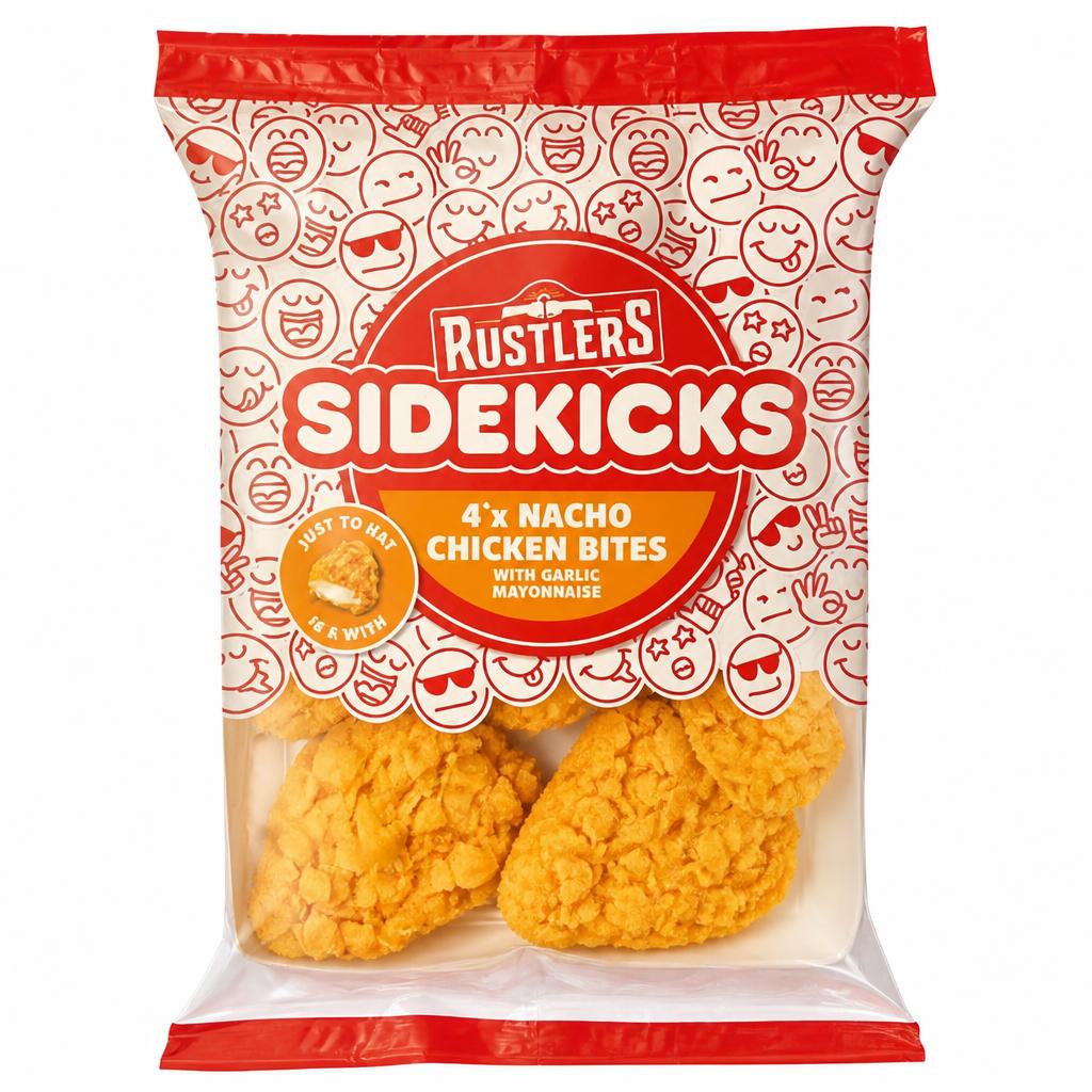 Rustlers Sidekick Nacho Chicken Bites with Garlic Mayonnaise 93g