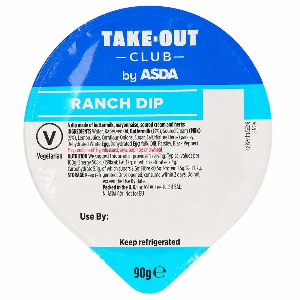 Take-Out Club by ASDA Ranch Dip 90g