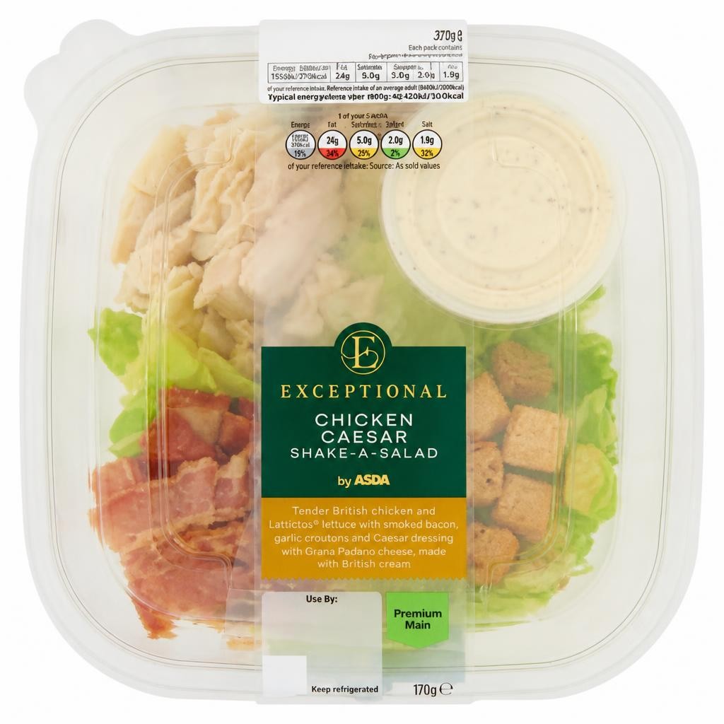Exceptional by ASDA Chicken Caesar Shake-A-Salad 170g