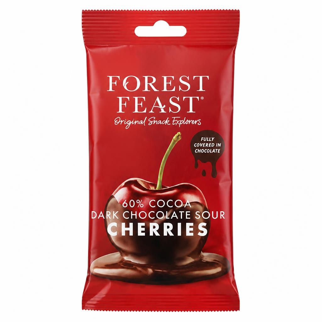Forest Feast 60% Cocoa Dark Chocolate Sour Cherries