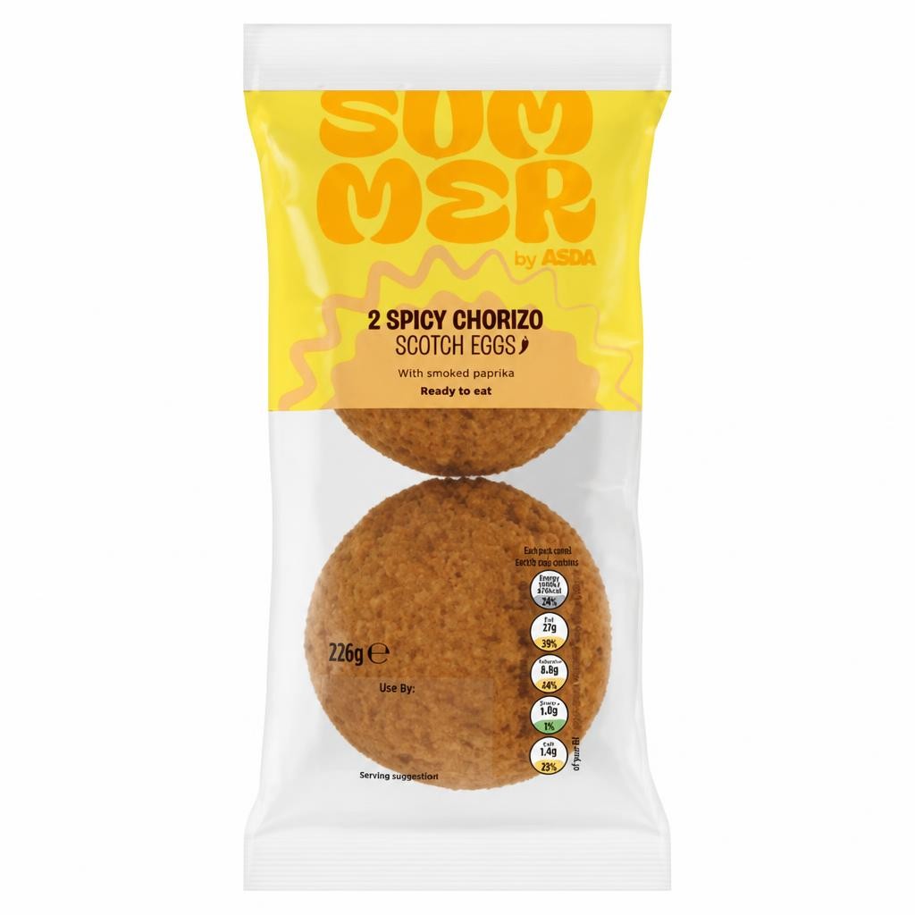 Summer by ASDA 2 Spicy Chorizo Scotch Eggs 226g
