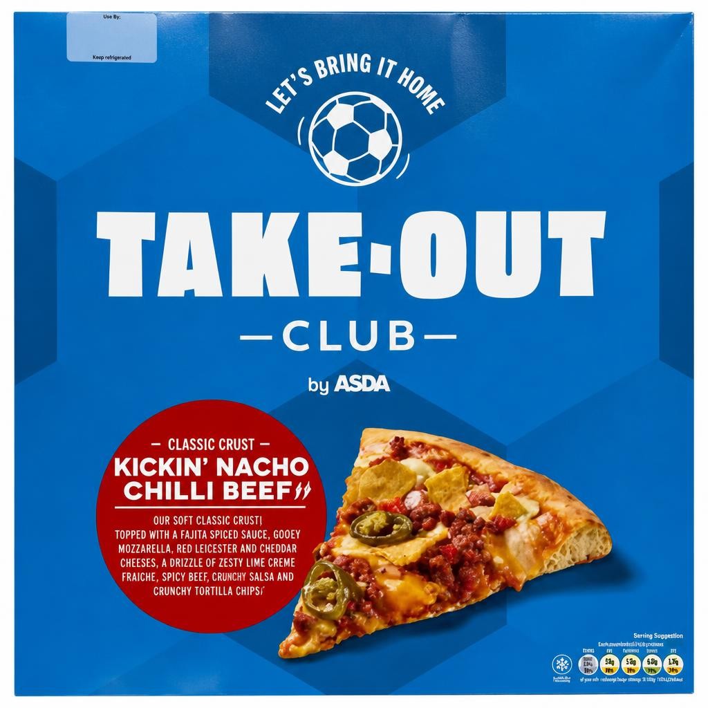 Take-Out Club by ASDA Classic Crust Kickin' Nacho Chilli Beef 515g
