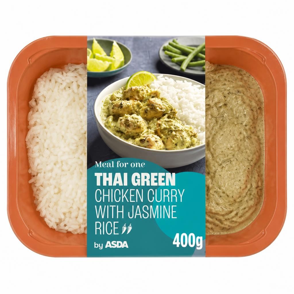 ASDA Thai Green Chicken Curry with Jasmine Rice 400g