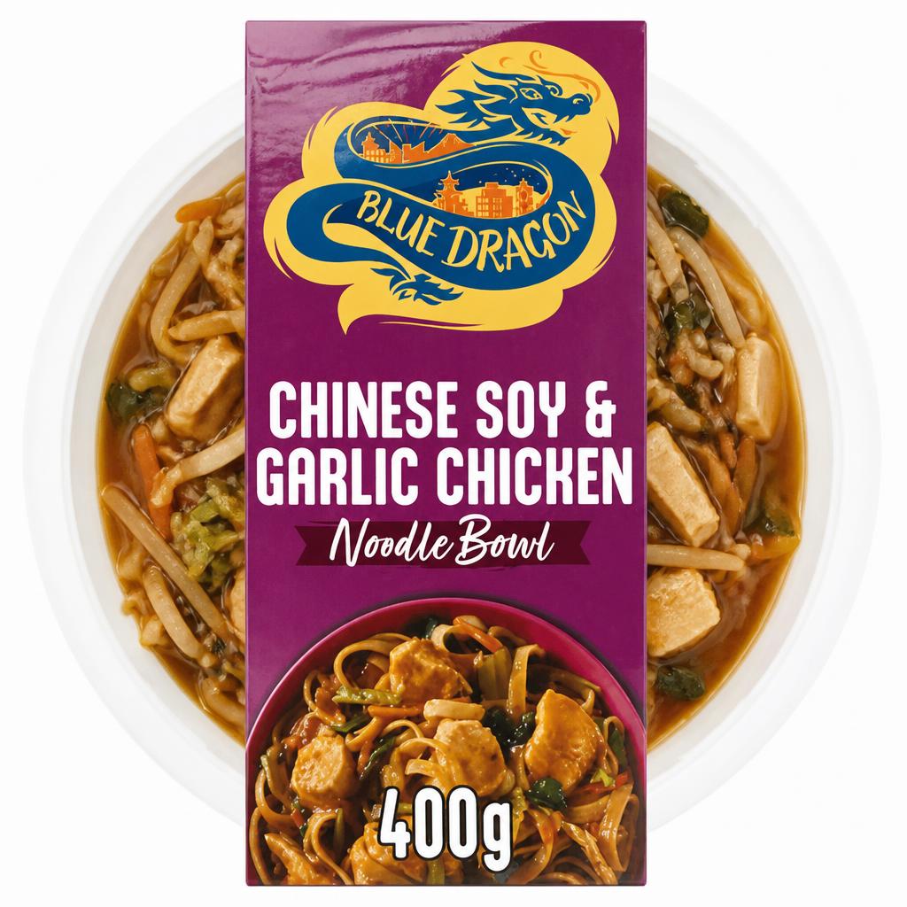 Blue Dragon Chinese Soy & Garlic Chicken Noodle Bowl 400g