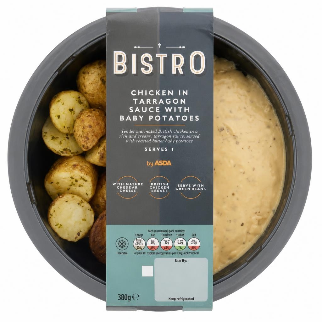 Bistro by ASDA Chicken in Tarragon Sauce with Baby Potatoes 380g