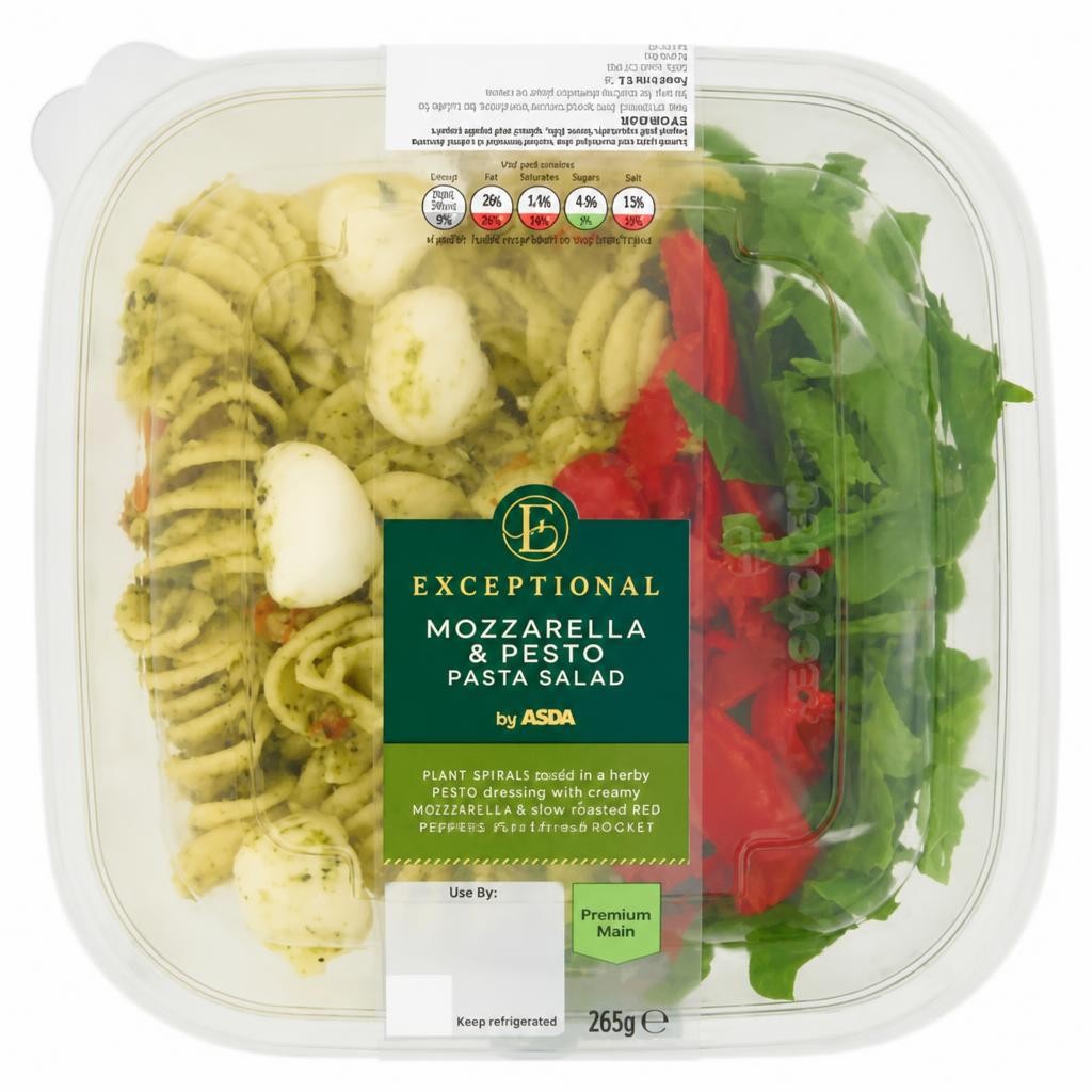 Exceptional by ASDA Mozzarella & Pesto Pasta Salad 265g