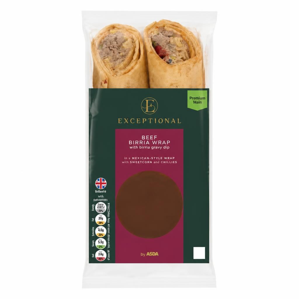 Exceptional by ASDA Beef Birria Wrap with Birria Gravy Dip