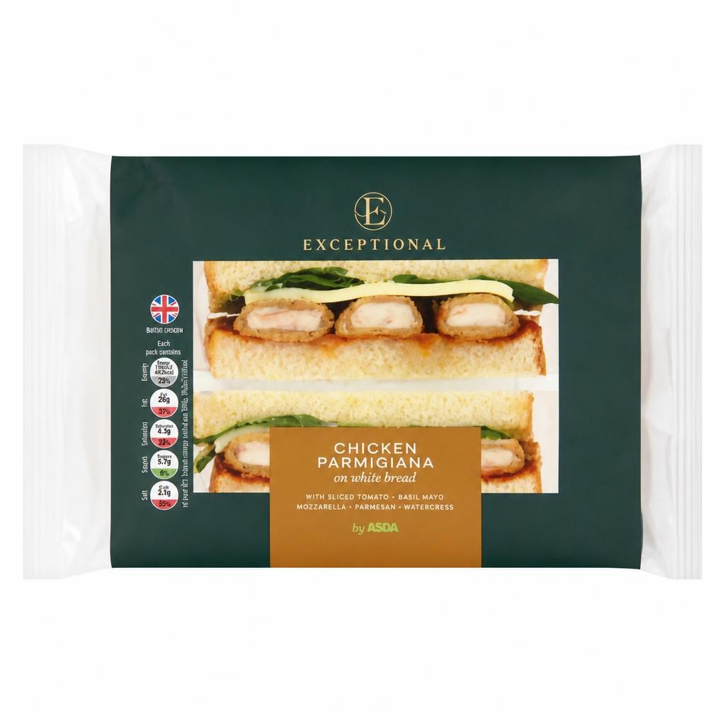 Exceptional by ASDA Chicken Parmigiana on White Bread