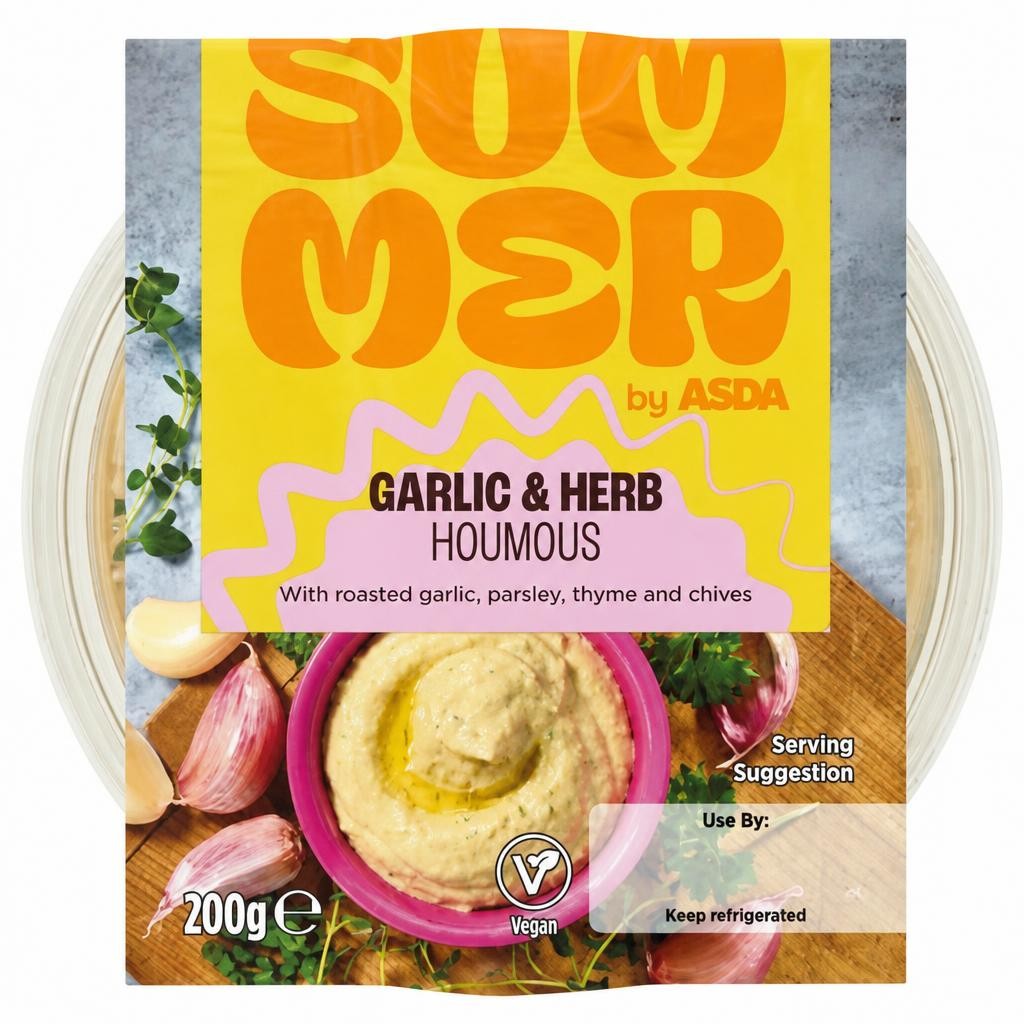 Summer by ASDA Garlic & Herb Houmous 200g