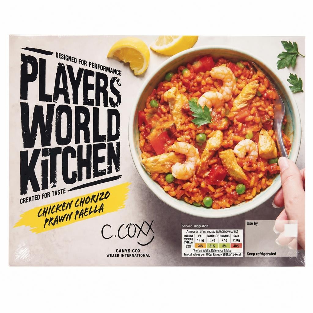 Players World Kitchen Chicken Chorizo Prawn Paella 400g