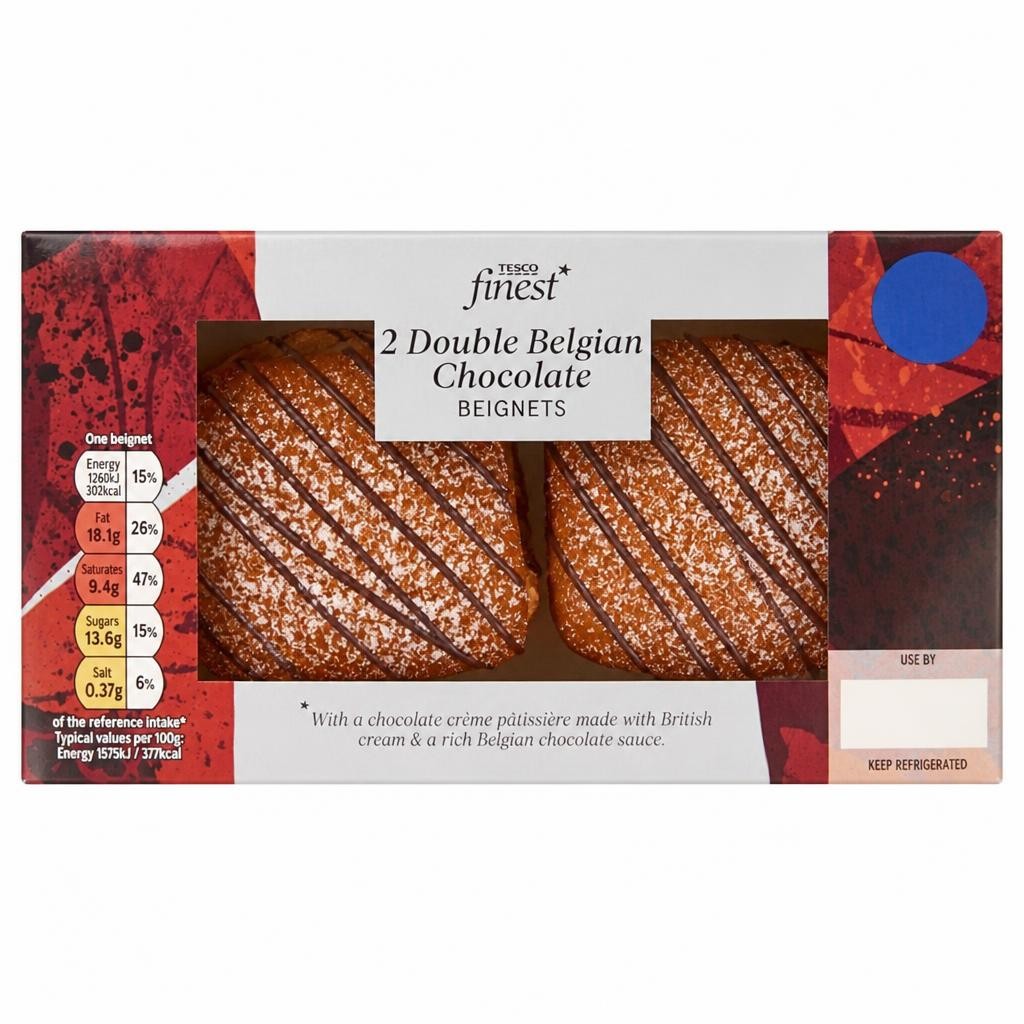 Tesco Finest 2 Double Chocolate Beignet 160g