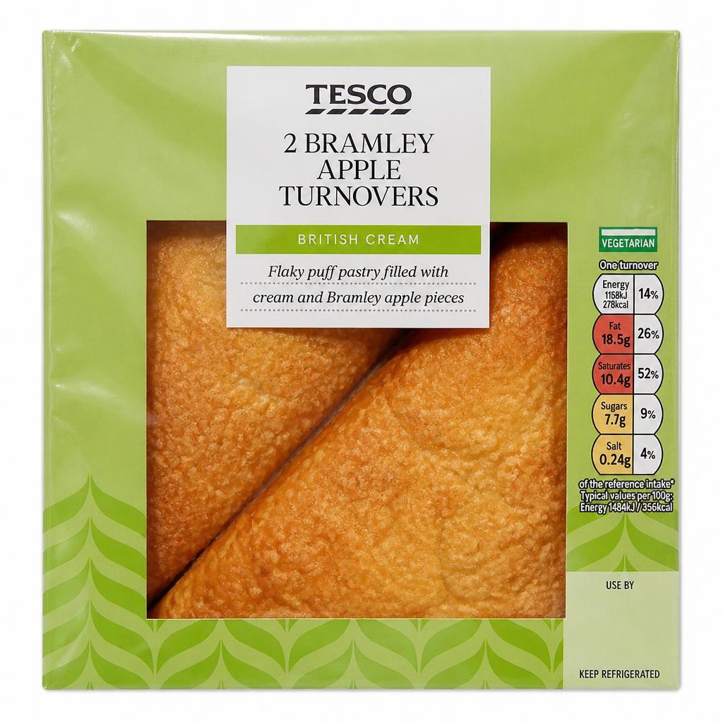 Tesco 2 Bramley Apple Turnovers