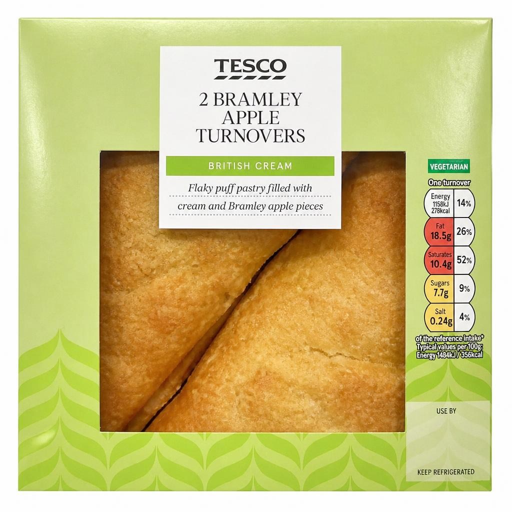 Tesco 2 Bramley Apple Turnovers