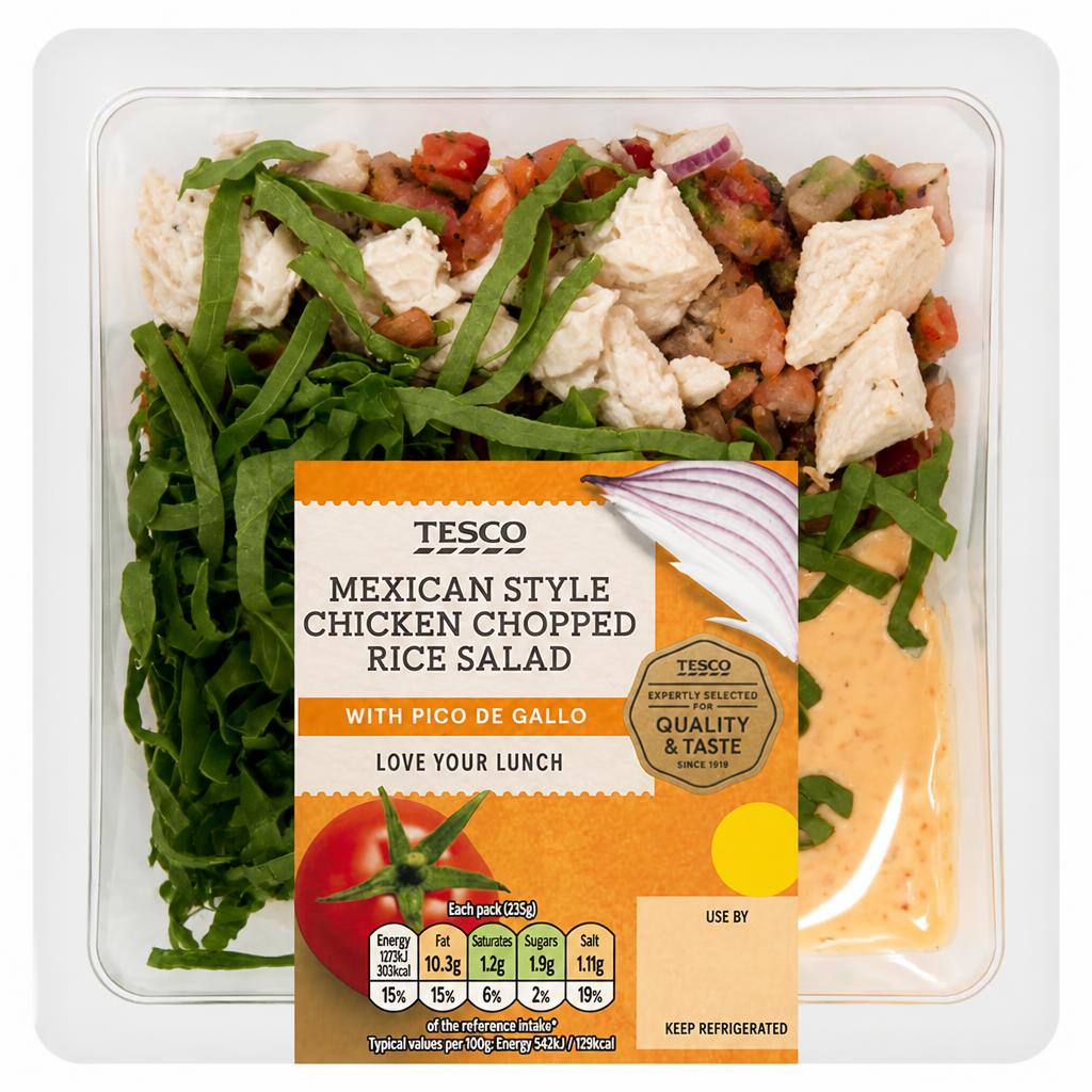 TESCO Mexican Style Chicken Chopped Rice Salad 235g