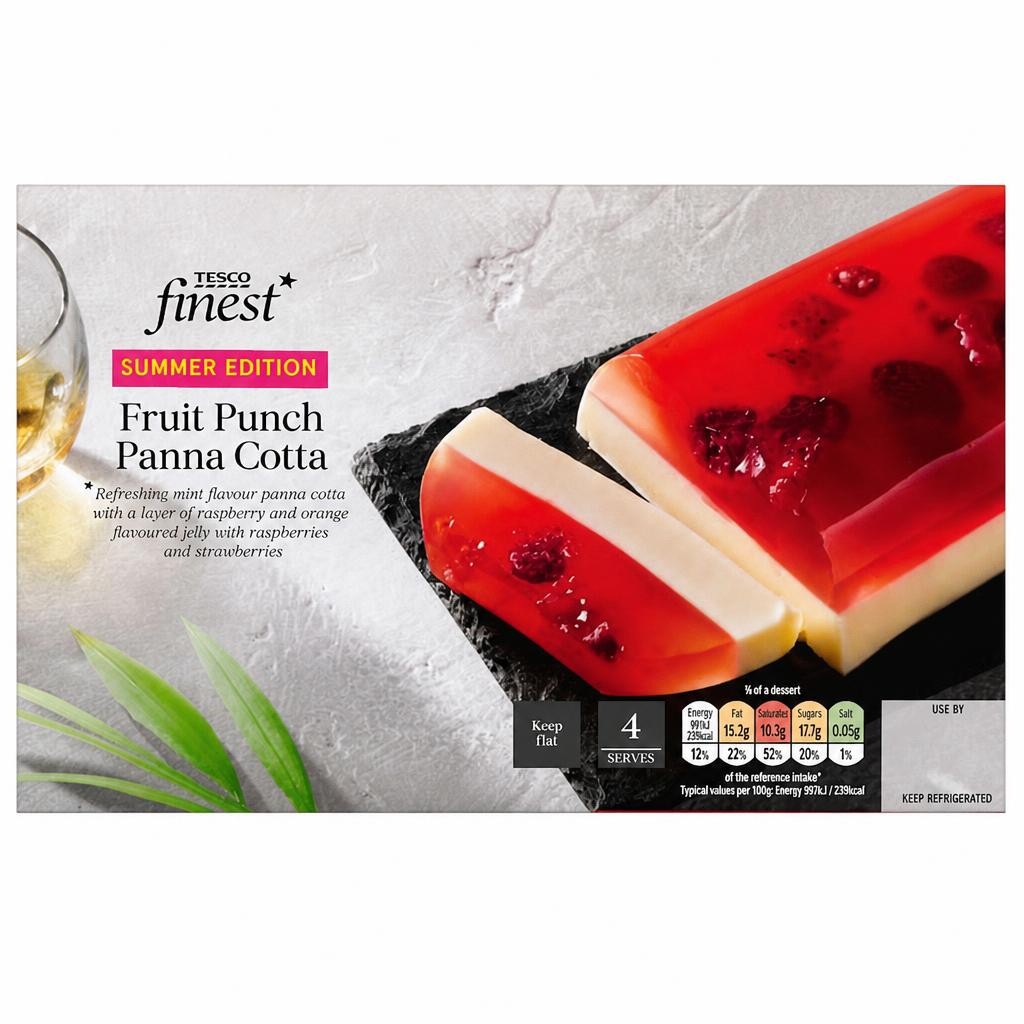 Tesco Finest Fruit 'Punch' Panna Cotta 400g