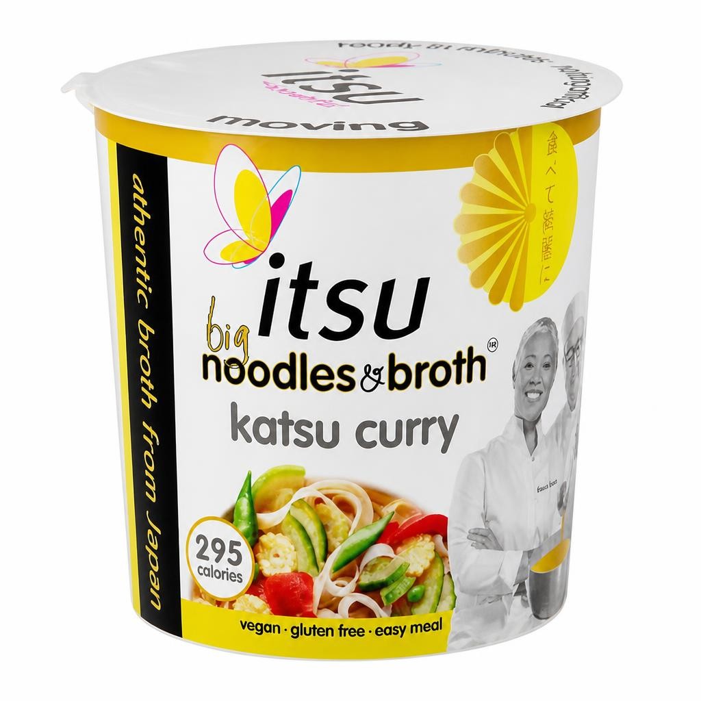 itsu BIG katsu curry instant noodles & broth pot