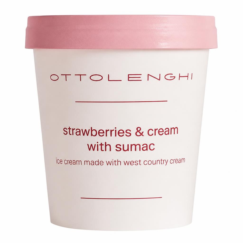 Ottolenghi Strawberries & Cream with Sumac Ice Cream